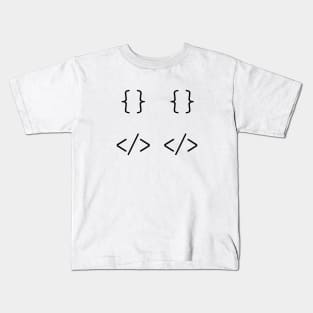 Code - Curly Braces and Tags Kids T-Shirt